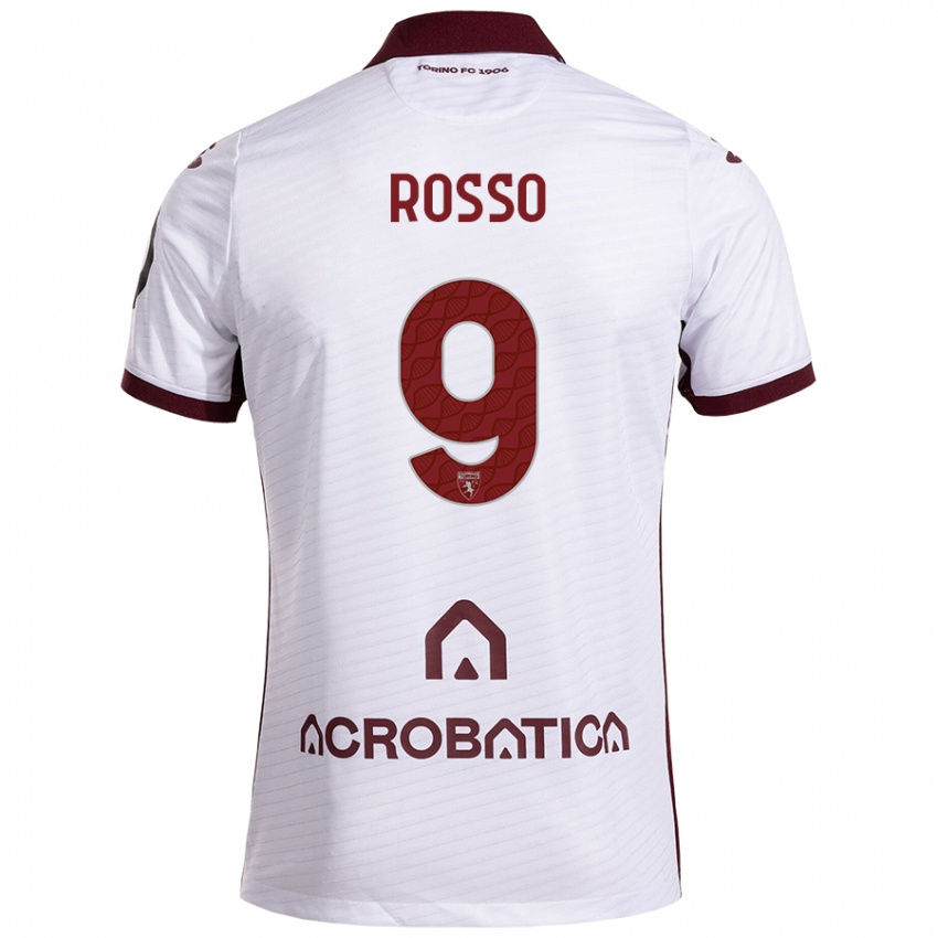 Criança Camisola Eleonora Rosso #9 Castanho Branco Alternativa 2024/25 Camisa Brasil