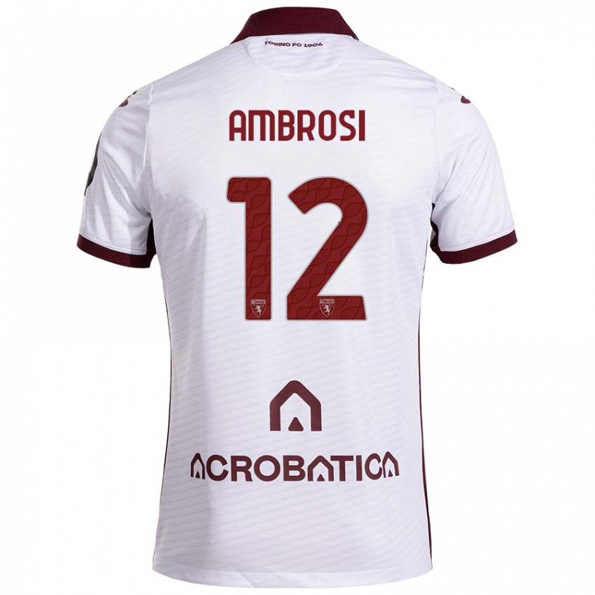 Criança Camisola Martina Ambrosi #12 Castanho Branco Alternativa 2024/25 Camisa Brasil