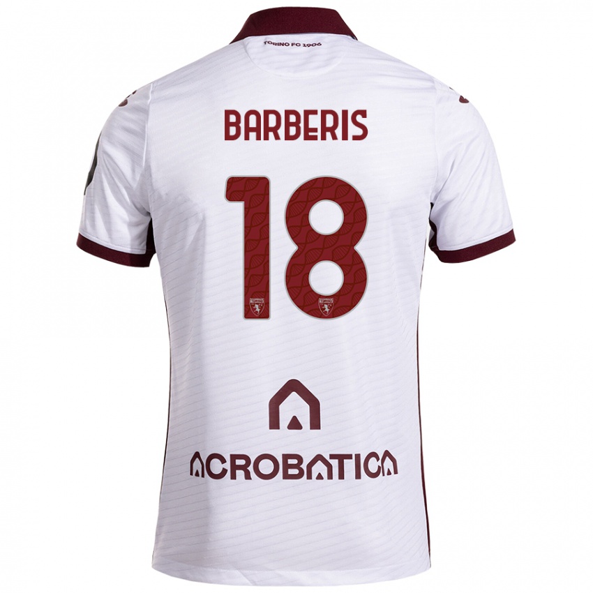 Criança Camisola Laura Barberis #18 Castanho Branco Alternativa 2024/25 Camisa Brasil