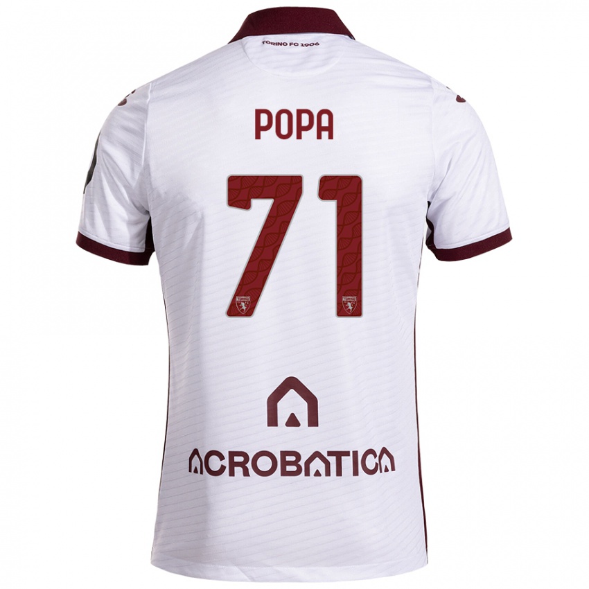 Criança Camisola Mihai Popa #71 Castanho Branco Alternativa 2024/25 Camisa Brasil