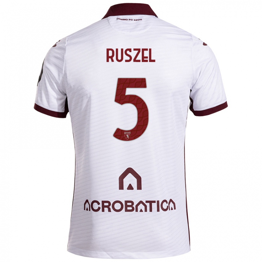 Criança Camisola Marcel Ruszel #5 Castanho Branco Alternativa 2024/25 Camisa Brasil