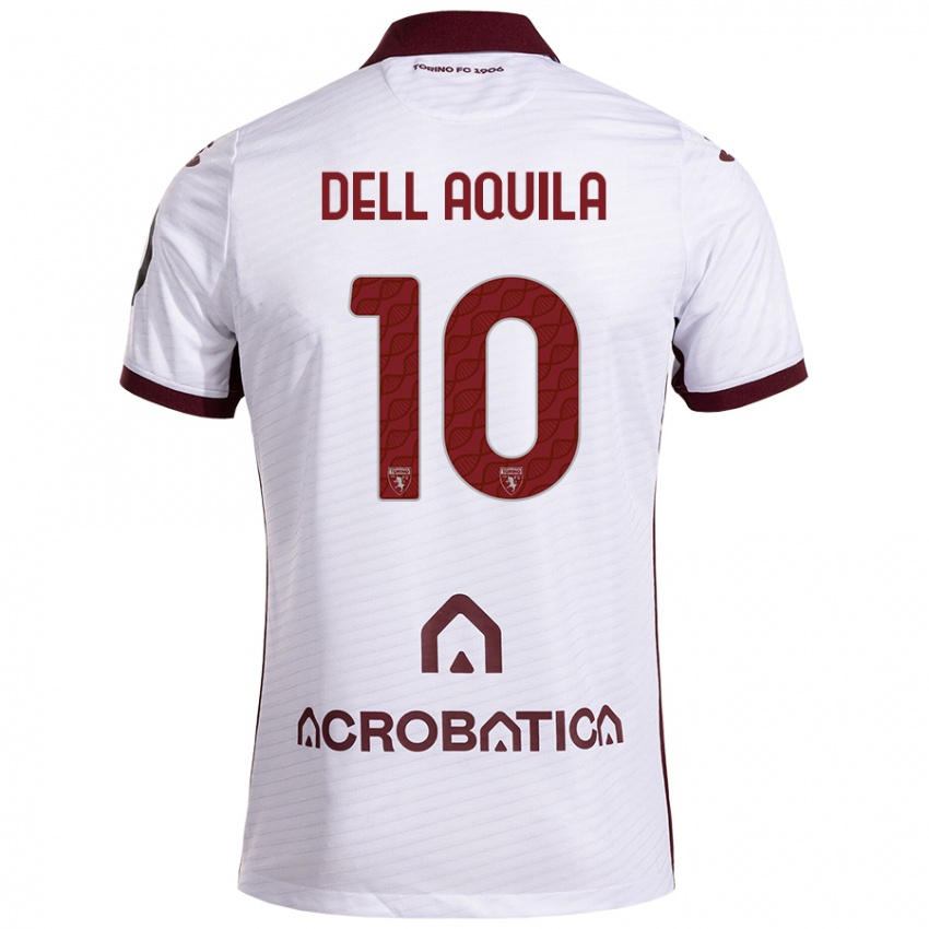 Criança Camisola Francesco Dell'aquila #10 Castanho Branco Alternativa 2024/25 Camisa Brasil