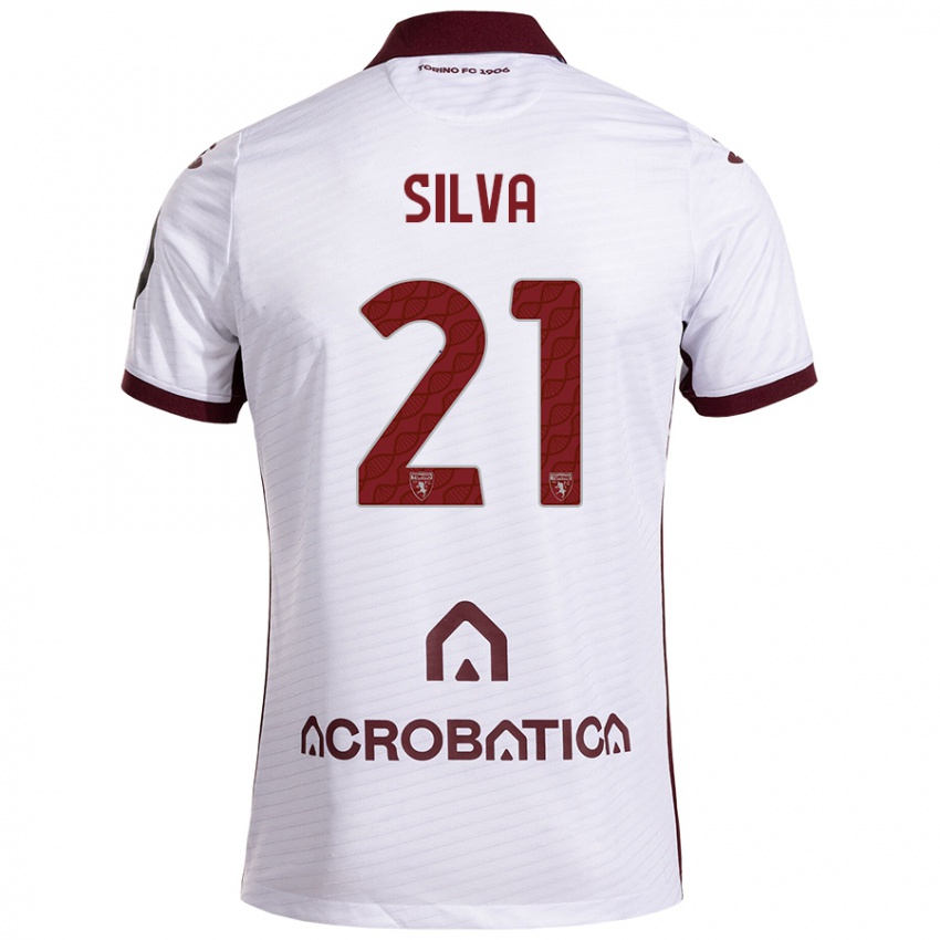 Criança Camisola Jonathan Silva #21 Castanho Branco Alternativa 2024/25 Camisa Brasil