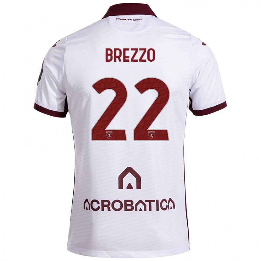 Criança Camisola Matteo Brezzo #22 Castanho Branco Alternativa 2024/25 Camisa Brasil