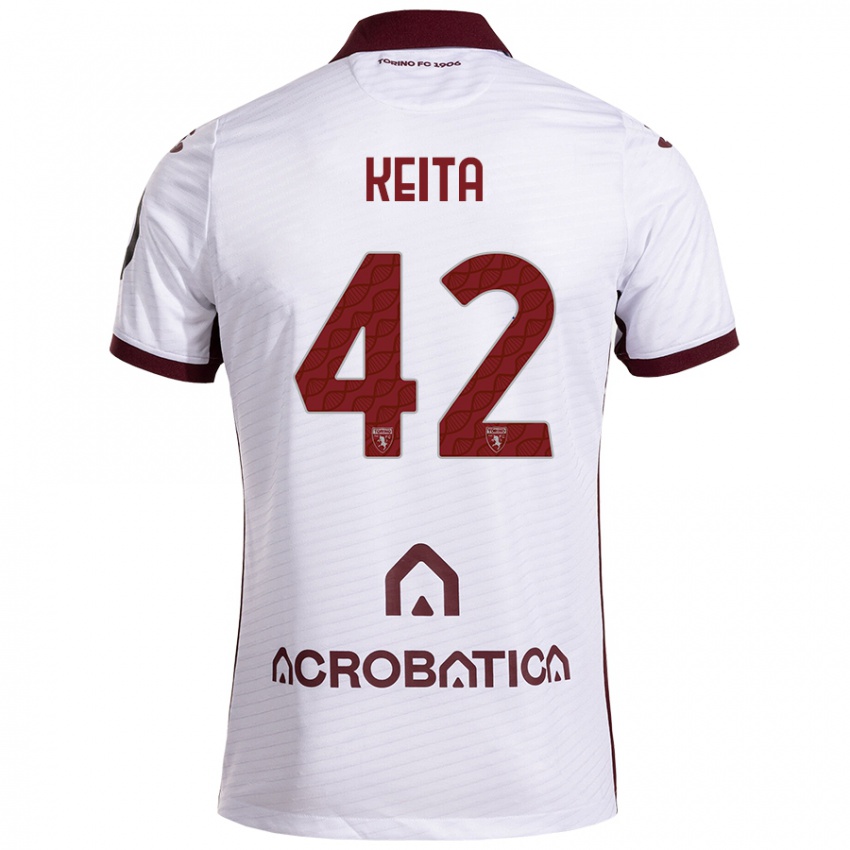 Criança Camisola Karamoko Keita #42 Castanho Branco Alternativa 2024/25 Camisa Brasil