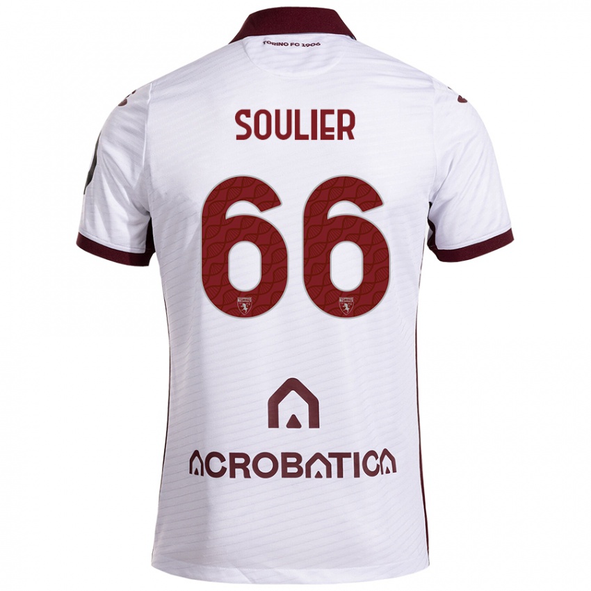 Criança Camisola Evan Soulier #66 Castanho Branco Alternativa 2024/25 Camisa Brasil