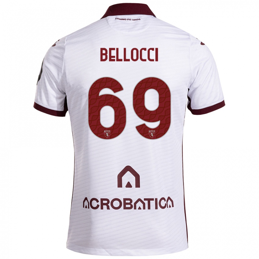 Criança Camisola Andrea Bellocci #69 Castanho Branco Alternativa 2024/25 Camisa Brasil