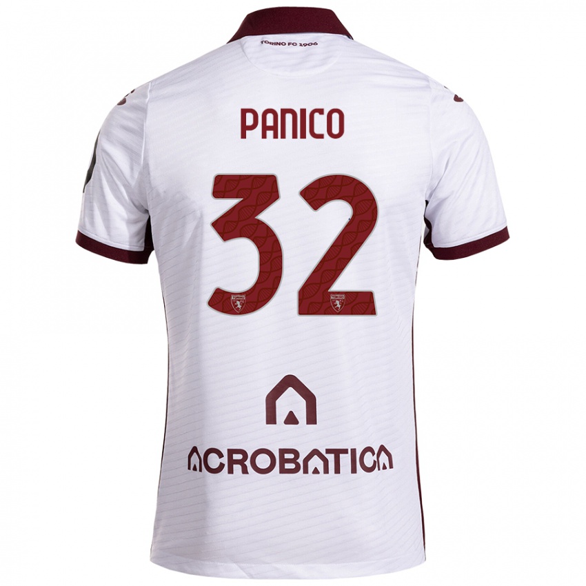 Criança Camisola Patrizia Panico #32 Castanho Branco Alternativa 2024/25 Camisa Brasil