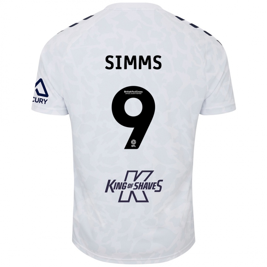 Criança Camisola Ellis Simms #9 Branco Alternativa 2024/25 Camisa Brasil