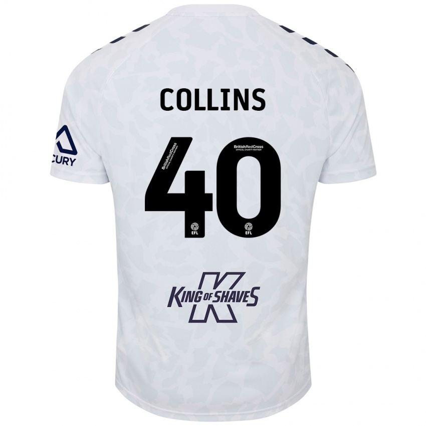 Criança Camisola Brad Collins #40 Branco Alternativa 2024/25 Camisa Brasil