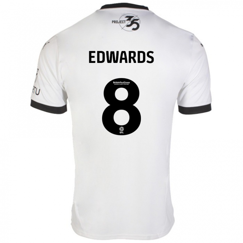 Criança Camisola Joe Edwards #8 Preto Branco Alternativa 2024/25 Camisa Brasil