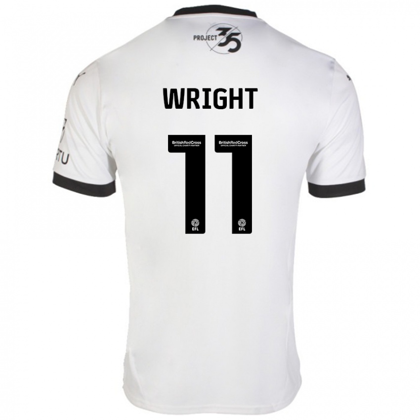 Criança Camisola Callum Wright #11 Preto Branco Alternativa 2024/25 Camisa Brasil