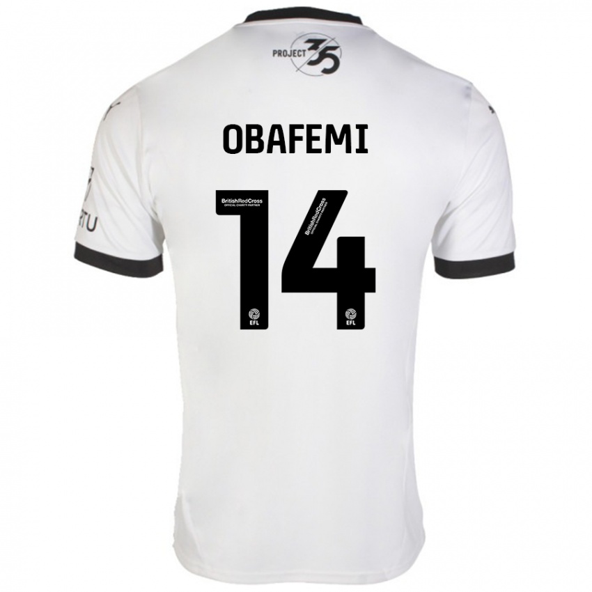 Criança Camisola Michael Obafemi #14 Preto Branco Alternativa 2024/25 Camisa Brasil