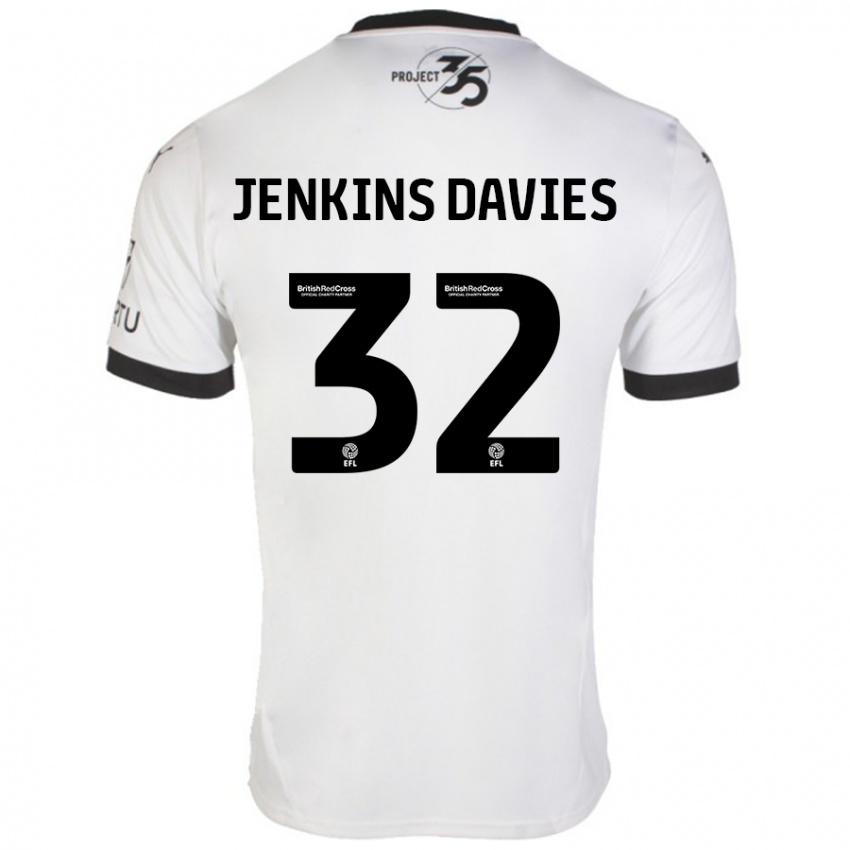 Criança Camisola Will Jenkins-Davies #32 Preto Branco Alternativa 2024/25 Camisa Brasil