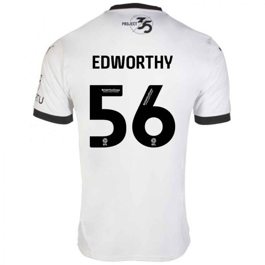 Criança Camisola Kieran Edworthy #56 Preto Branco Alternativa 2024/25 Camisa Brasil