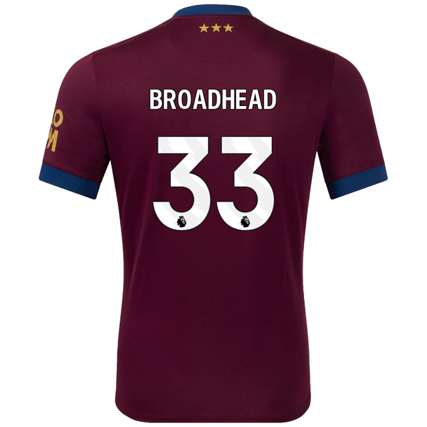 Criança Camisola Nathan Broadhead #33 Castanho Alternativa 2024/25 Camisa Brasil