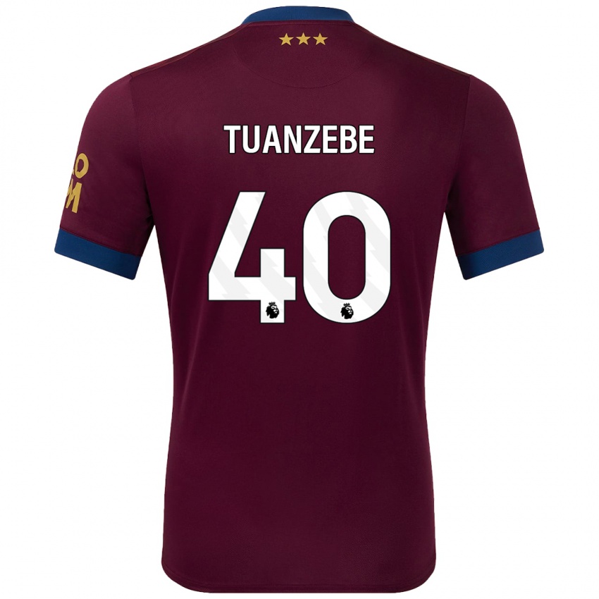 Criança Camisola Axel Tuanzebe #40 Castanho Alternativa 2024/25 Camisa Brasil