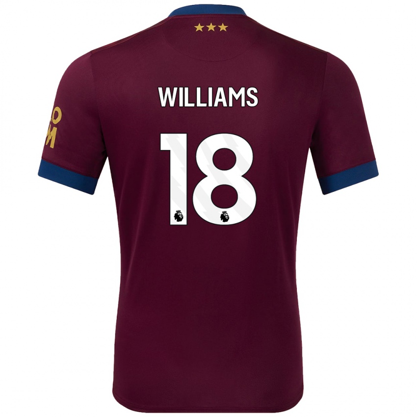 Criança Camisola Brandon Williams #18 Castanho Alternativa 2024/25 Camisa Brasil