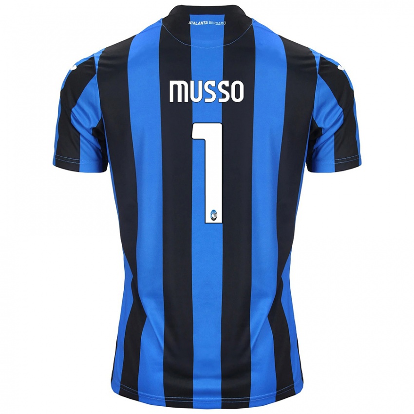 Homem Camisola Juan Musso #1 Azul Preto Principal 2024/25 Camisa Brasil