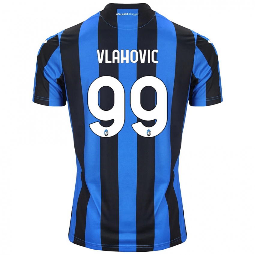 Homem Camisola Vanja Vlahovic #99 Azul Preto Principal 2024/25 Camisa Brasil