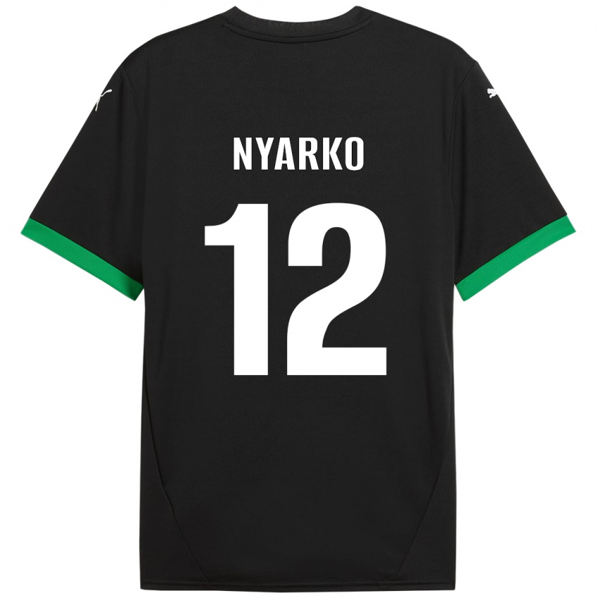 Homem Camisola Lorenzo Nyarko #12 Preto Verde Escuro Principal 2024/25 Camisa Brasil