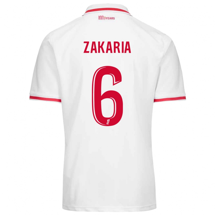 Homem Camisola Denis Zakaria #6 Vermelho Branco Principal 2024/25 Camisa Brasil