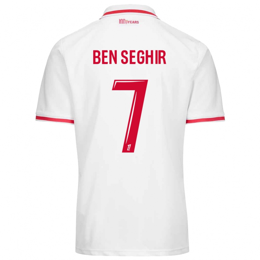 Homem Camisola Eliesse Ben Seghir #7 Vermelho Branco Principal 2024/25 Camisa Brasil