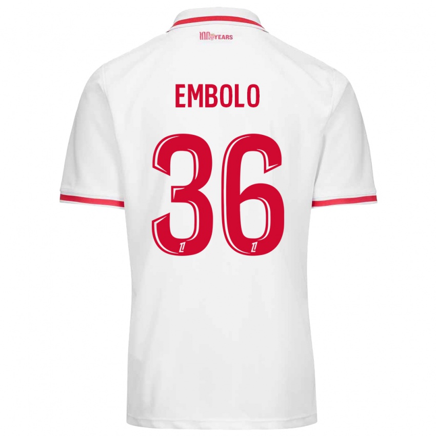 Homem Camisola Breel Embolo #36 Vermelho Branco Principal 2024/25 Camisa Brasil