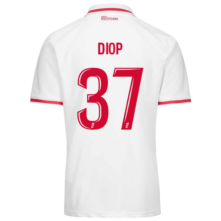 Homem Camisola Edan Diop #37 Vermelho Branco Principal 2024/25 Camisa Brasil