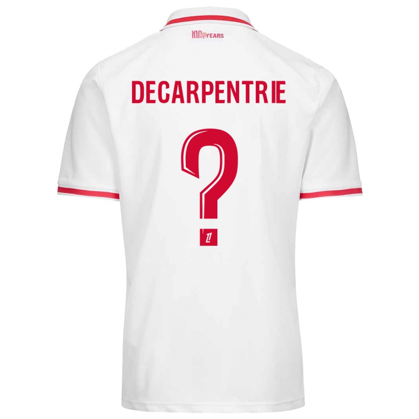 Homem Camisola Valentin Decarpentrie #0 Vermelho Branco Principal 2024/25 Camisa Brasil