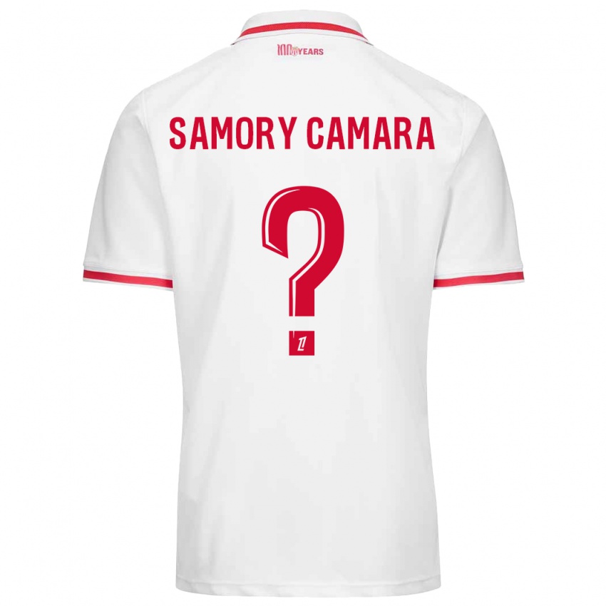 Homem Camisola Verges Samory Camara #0 Vermelho Branco Principal 2024/25 Camisa Brasil