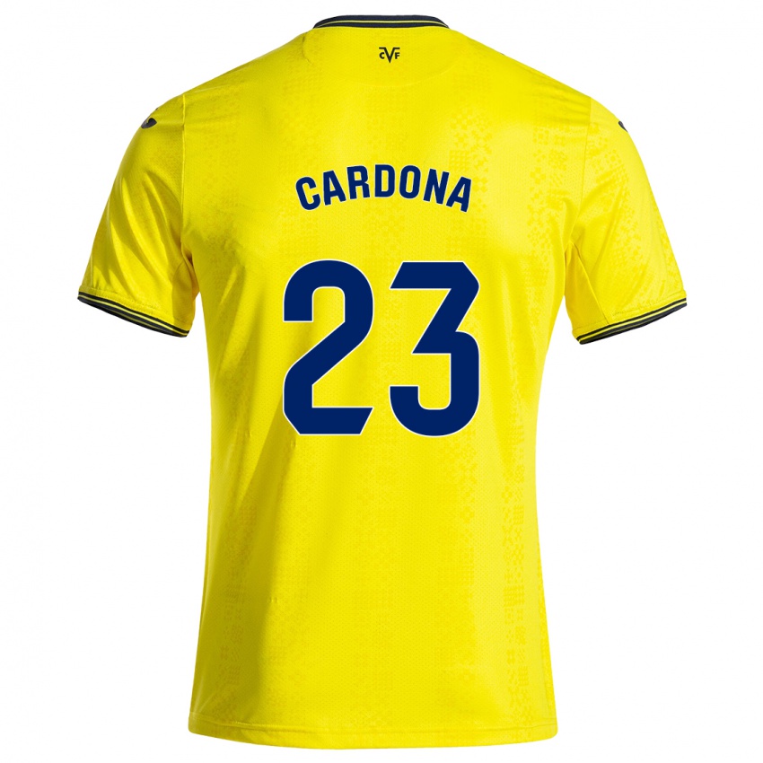 Homem Camisola Sergi Cardona #23 Preto Amarelo Principal 2024/25 Camisa Brasil