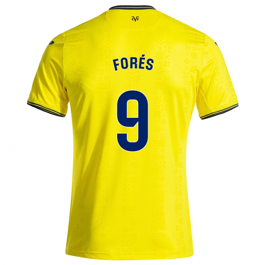 Homem Camisola Álex Forés #9 Preto Amarelo Principal 2024/25 Camisa Brasil