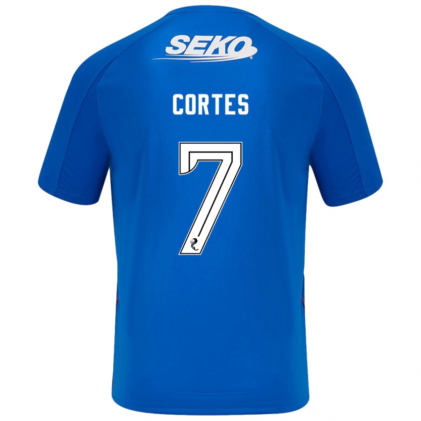 Homem Camisola Óscar Cortés #7 Azul Escuro Principal 2024/25 Camisa Brasil