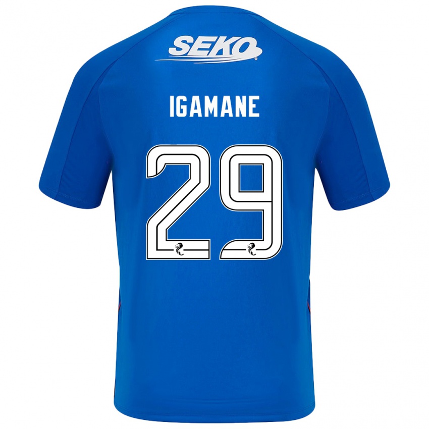 Homem Camisola Hamza Igamane #29 Azul Escuro Principal 2024/25 Camisa Brasil