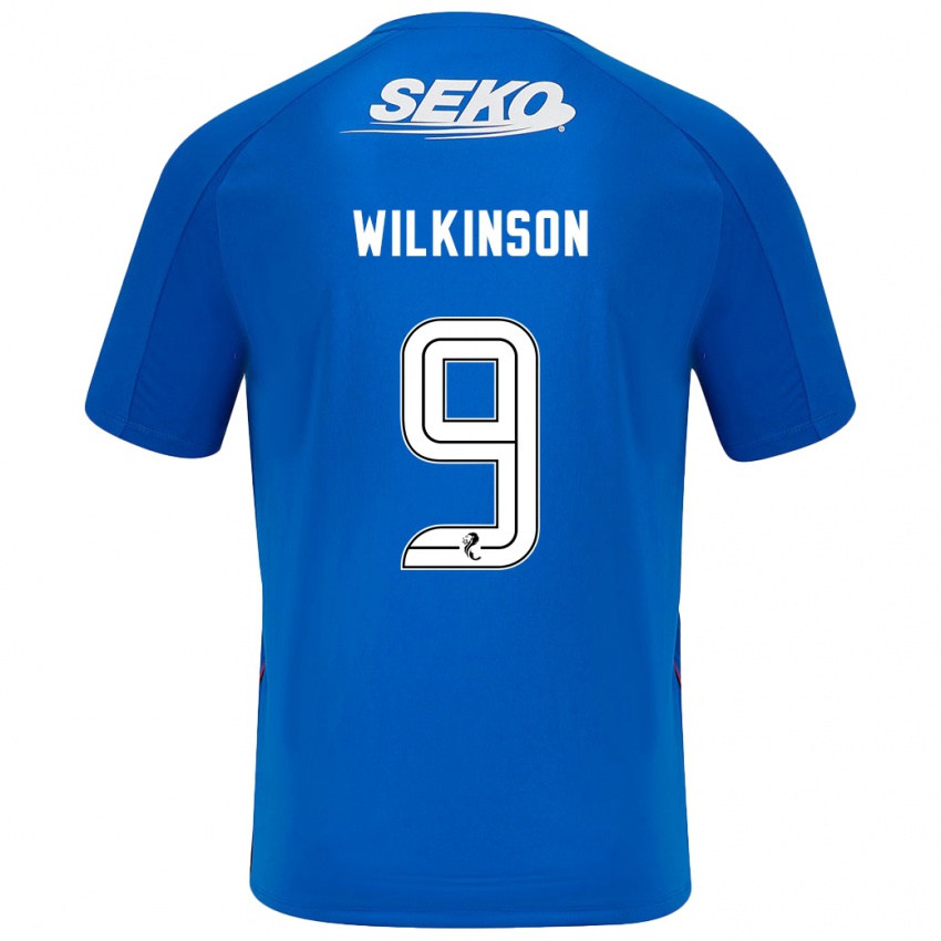 Homem Camisola Katie Wilkinson #9 Azul Escuro Principal 2024/25 Camisa Brasil