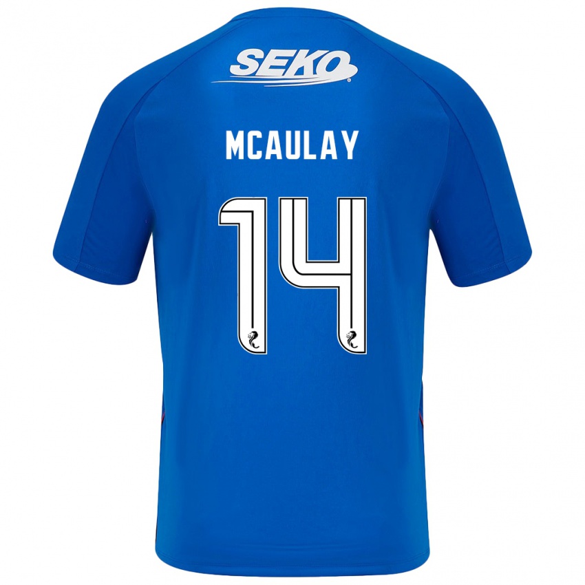 Homem Camisola Mia Mcaulay #14 Azul Escuro Principal 2024/25 Camisa Brasil