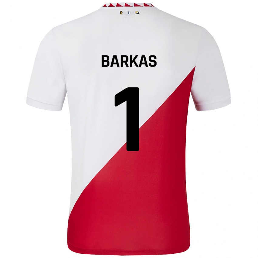 Homem Camisola Vasilios Barkas #1 Vermelho Branco Principal 2024/25 Camisa Brasil