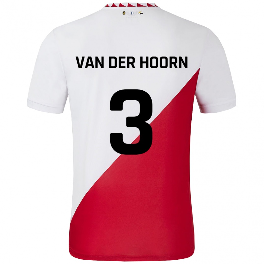 Homem Camisola Mike Van Der Hoorn #3 Vermelho Branco Principal 2024/25 Camisa Brasil