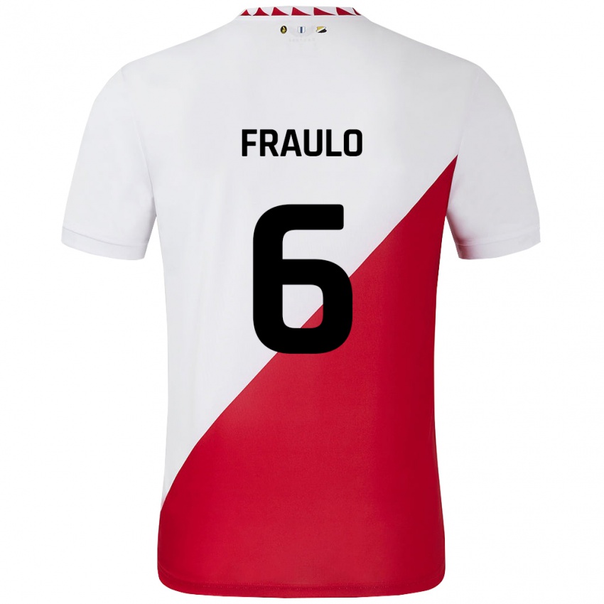 Homem Camisola Oscar Fraulo #6 Vermelho Branco Principal 2024/25 Camisa Brasil