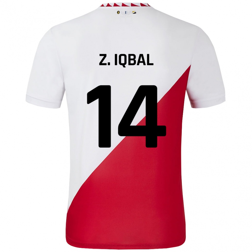 Homem Camisola Zidane Iqbal #14 Vermelho Branco Principal 2024/25 Camisa Brasil