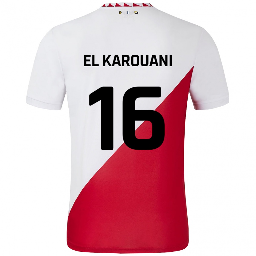 Homem Camisola Souffian El Karouani #16 Vermelho Branco Principal 2024/25 Camisa Brasil