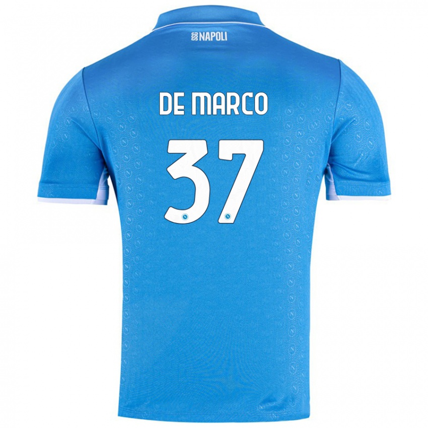 Homem Camisola Francesco De Marco #37 Celeiro Azul Principal 2024/25 Camisa Brasil