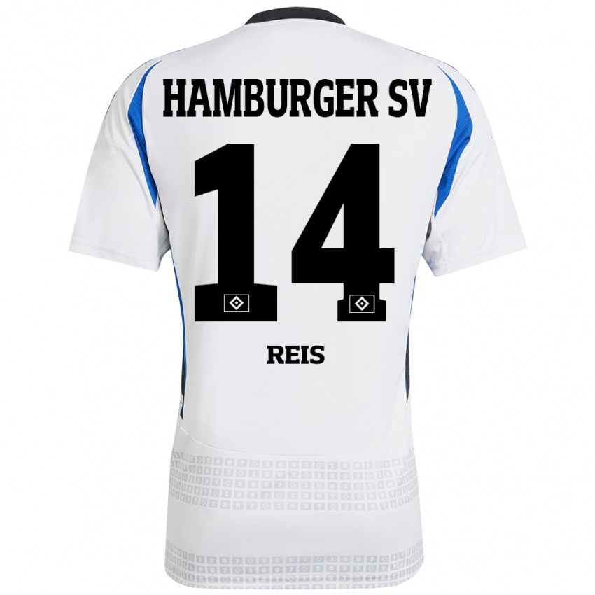 Homem Camisola Ludovit Reis #14 Azul Branco Principal 2024/25 Camisa Brasil