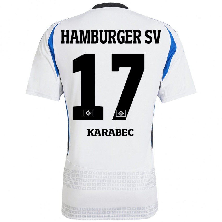 Homem Camisola Adam Karabec #17 Azul Branco Principal 2024/25 Camisa Brasil