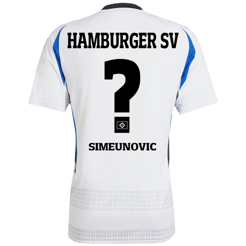 Homem Camisola Denis Simeunovic #0 Azul Branco Principal 2024/25 Camisa Brasil