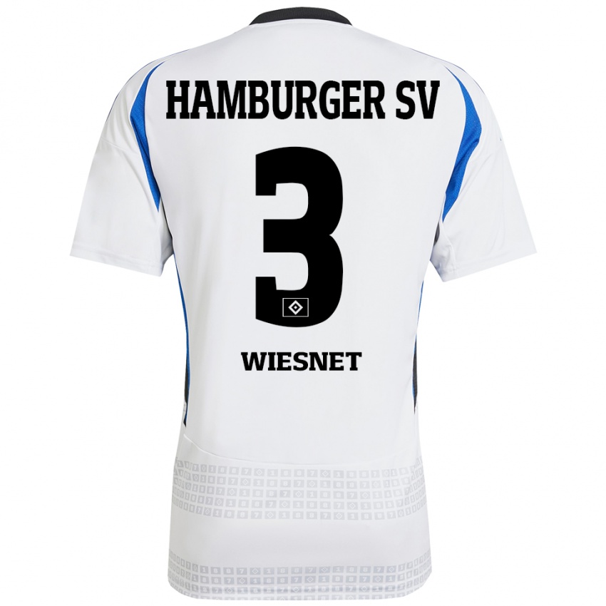 Homem Camisola Melvin Wiesnet #3 Azul Branco Principal 2024/25 Camisa Brasil