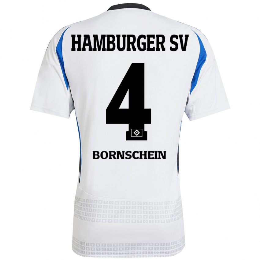 Homem Camisola Lukas Bornschein #4 Azul Branco Principal 2024/25 Camisa Brasil