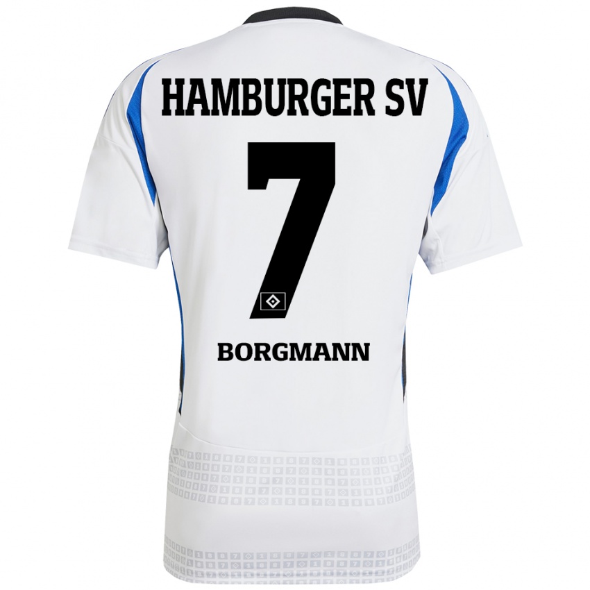 Homem Camisola Marcus Borgmann #7 Azul Branco Principal 2024/25 Camisa Brasil