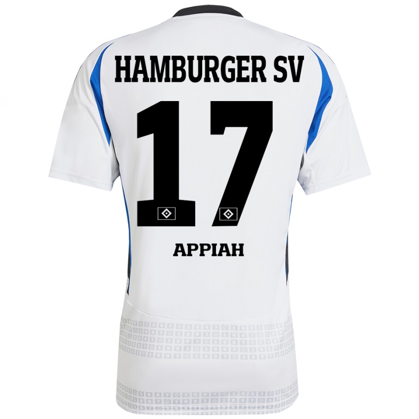 Homem Camisola Emmanuel Appiah #17 Azul Branco Principal 2024/25 Camisa Brasil